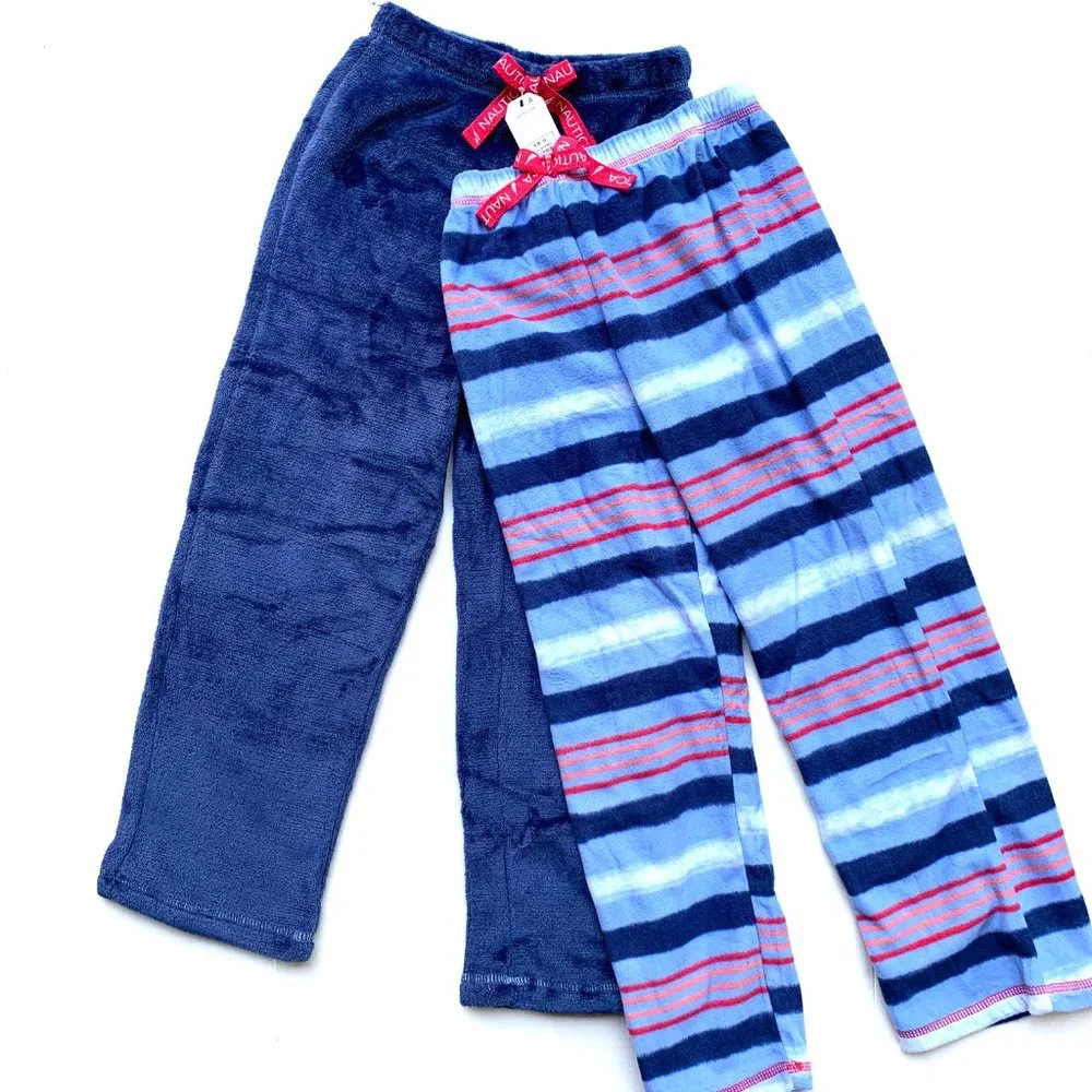 Nautica Girl's 2-Pack Plush Lounge Pants Navy/Blue